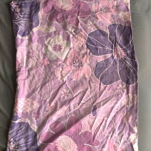 Large Floral Flower Decorative Pillow Case Girly Pastel White